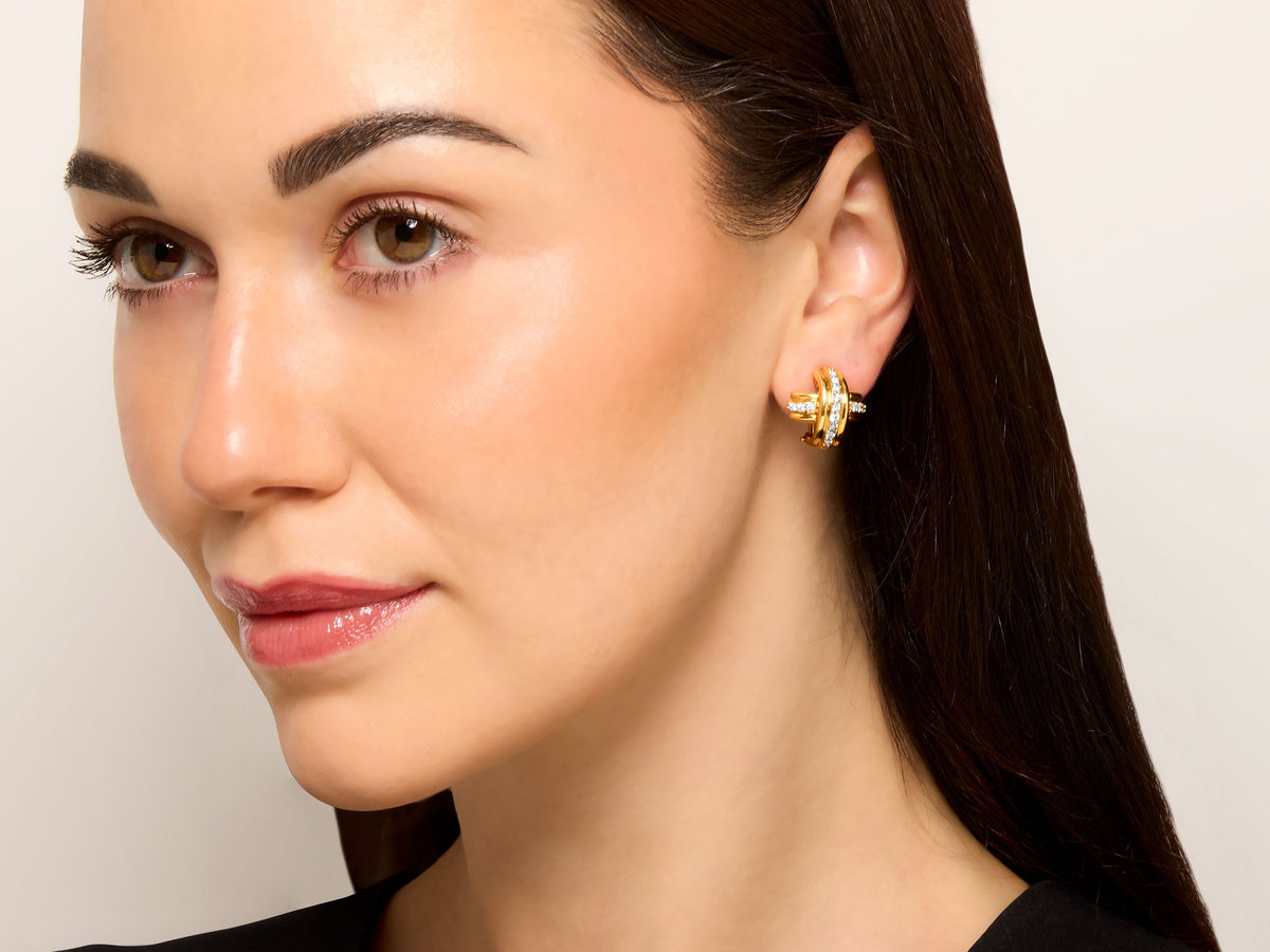 Pendientes 'X' de Diamante de Tiffany & Co. en Oro de 18K