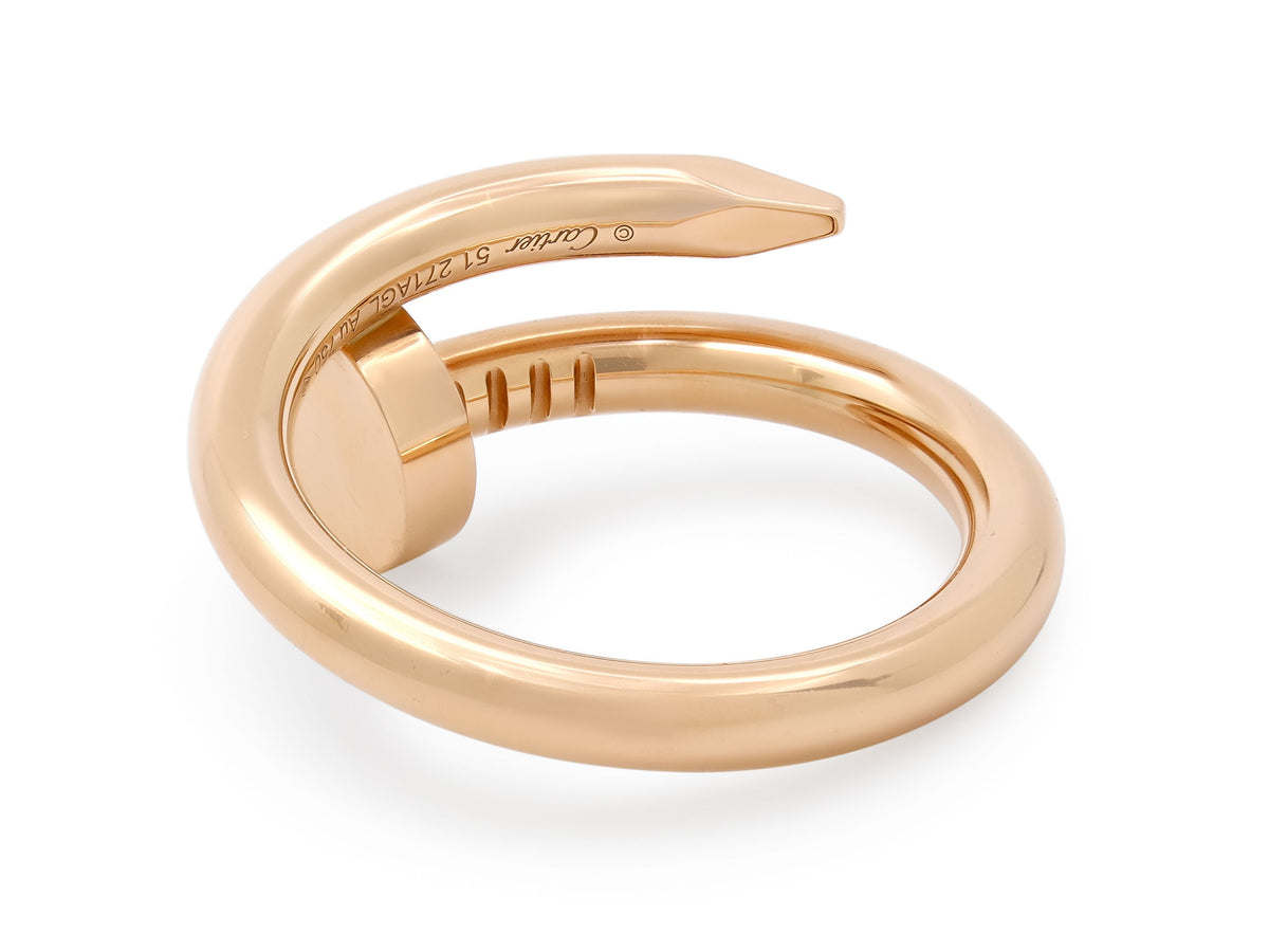 Anillo 'Juste un Clou' de Cartier en oro rosa de 18K, modelo clásico