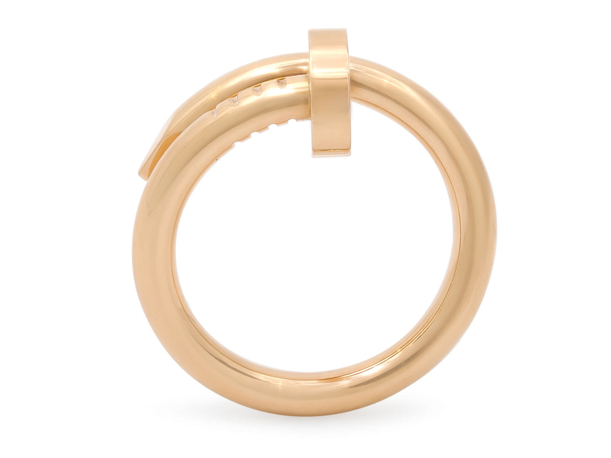 Anillo 'Juste un Clou' de Cartier en oro rosa de 18K, modelo clásico
