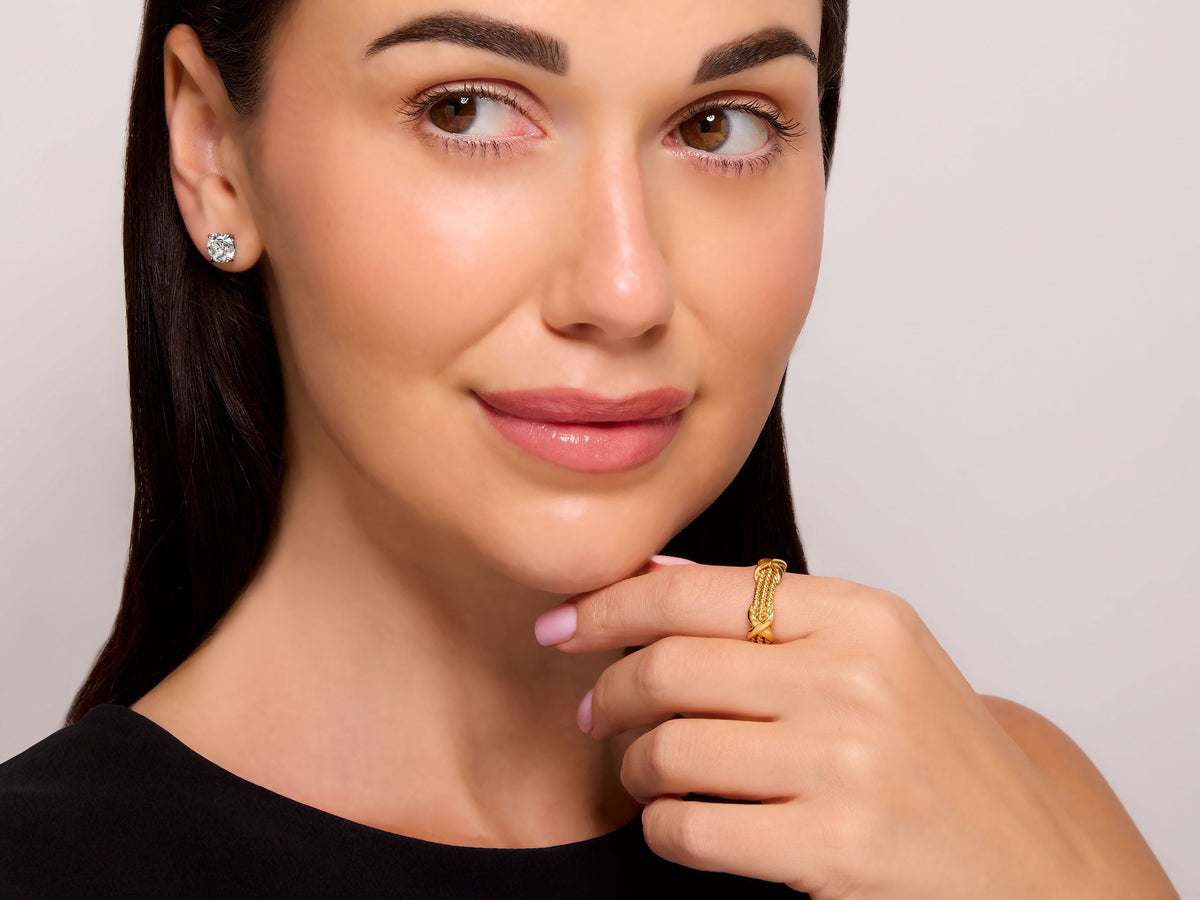 Anillo 'Rope' de tres filas X de Tiffany & Co. Schlumberger en oro de 18K