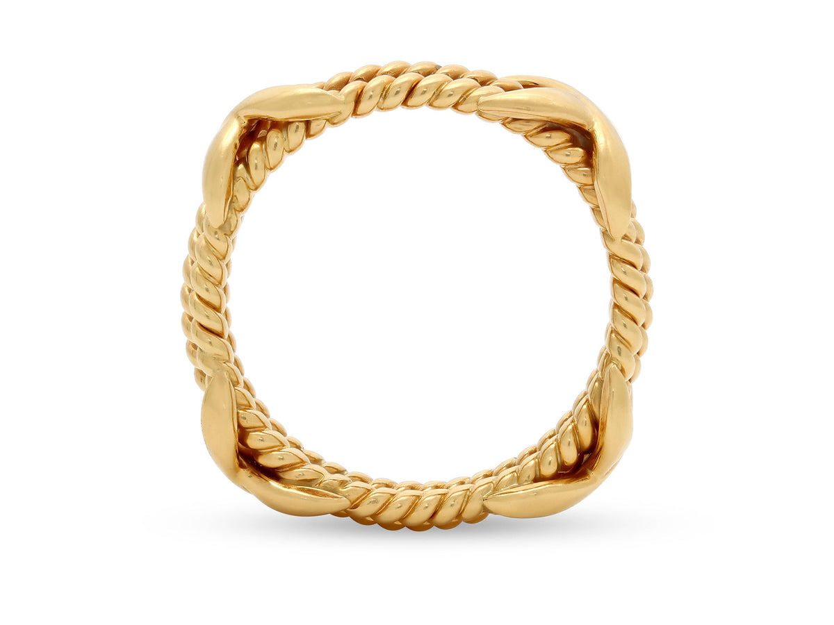Anillo 'Rope' de tres filas X de Tiffany & Co. Schlumberger en oro de 18K