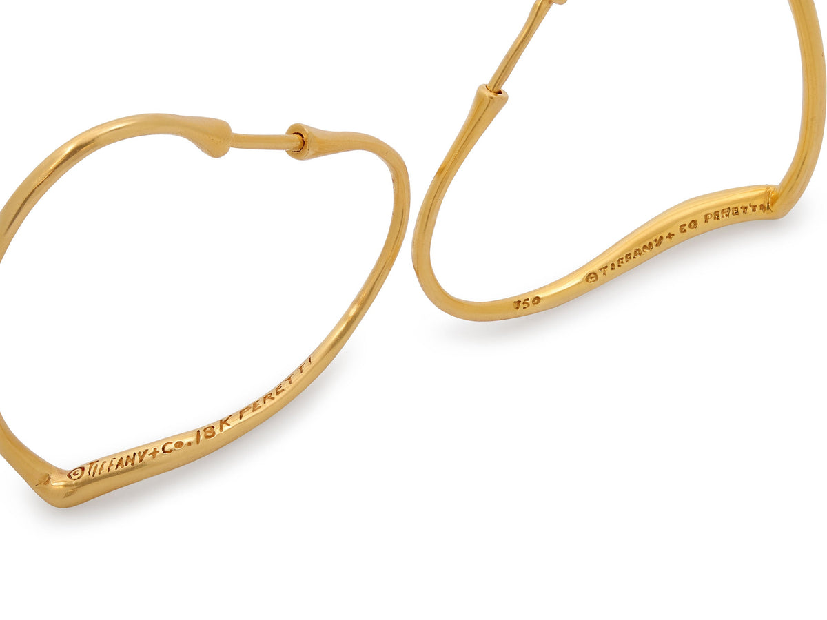 Pendientes 'Corazón Abierto' de Tiffany & Co. Elsa Peretti en Oro de 18K