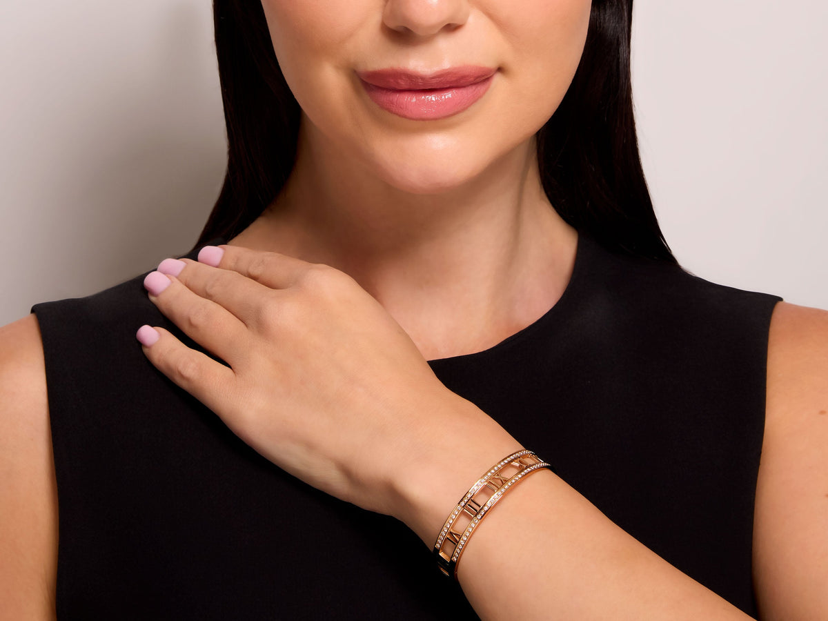 Tiffany & Co. Pulsera 'Atlas' de Diamantes en Oro Rosa de 18K