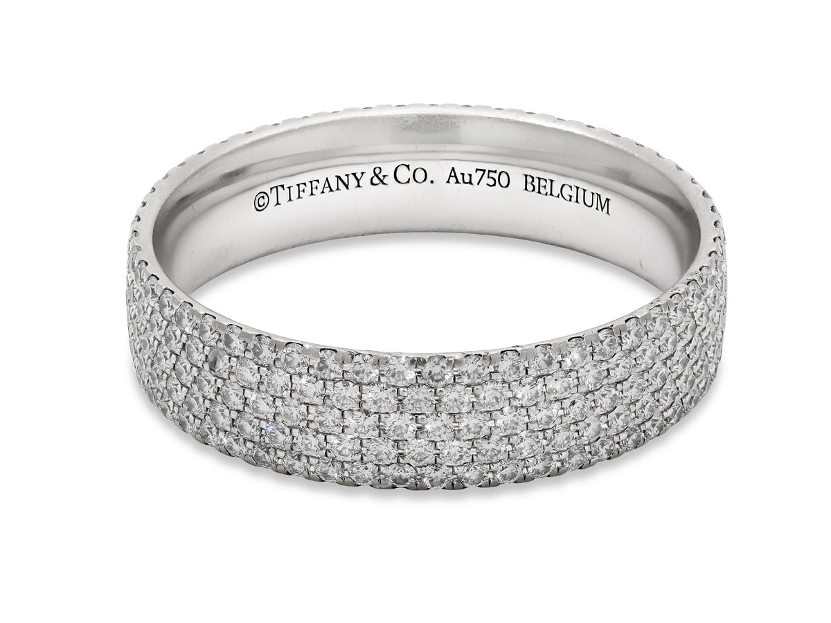 Tiffany & Co. 'Metro' Anillo de Diamantes de Cinco Filas en Oro Blanco de 18K