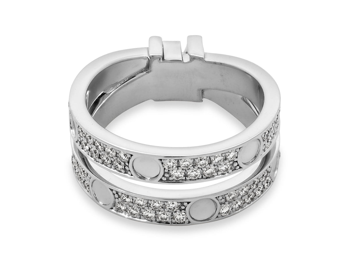 Anillo Doble Diamante 'Empreinte' de Louis Vuitton en Oro Blanco de 18K