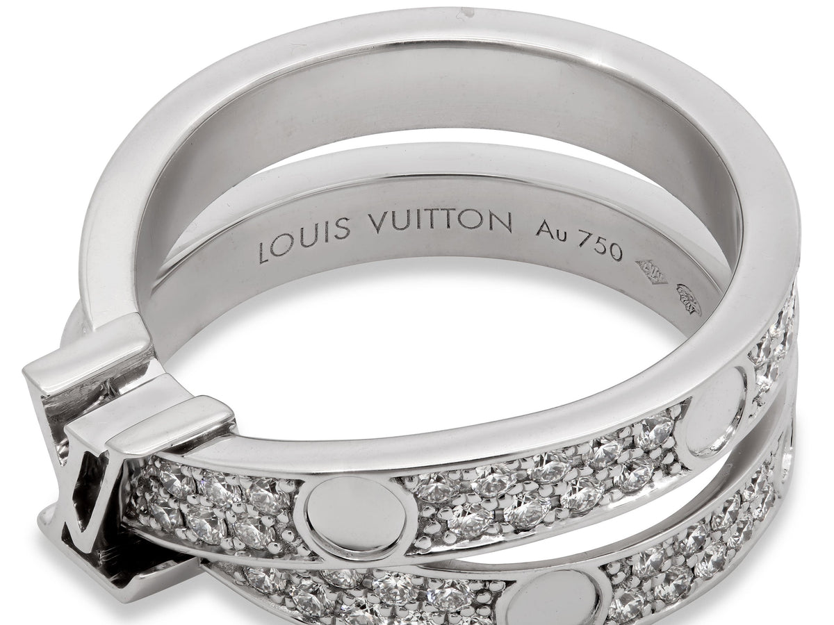 Anillo Doble Diamante 'Empreinte' de Louis Vuitton en Oro Blanco de 18K